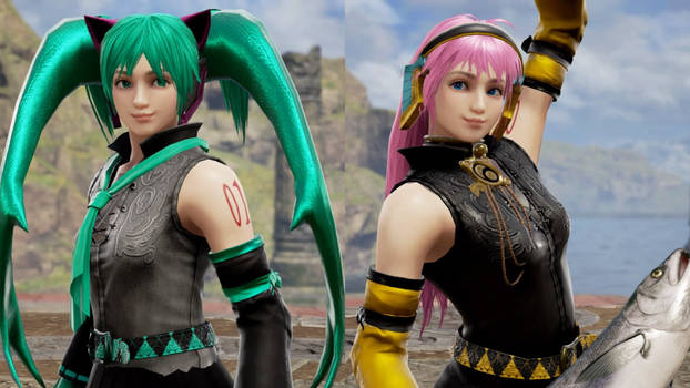 Miku and Luka in Soul Calibur VI