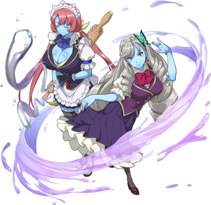 Blue Skinned Kaguya and Kuromaru