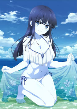 Blue Skinned Miyuki in Bikini