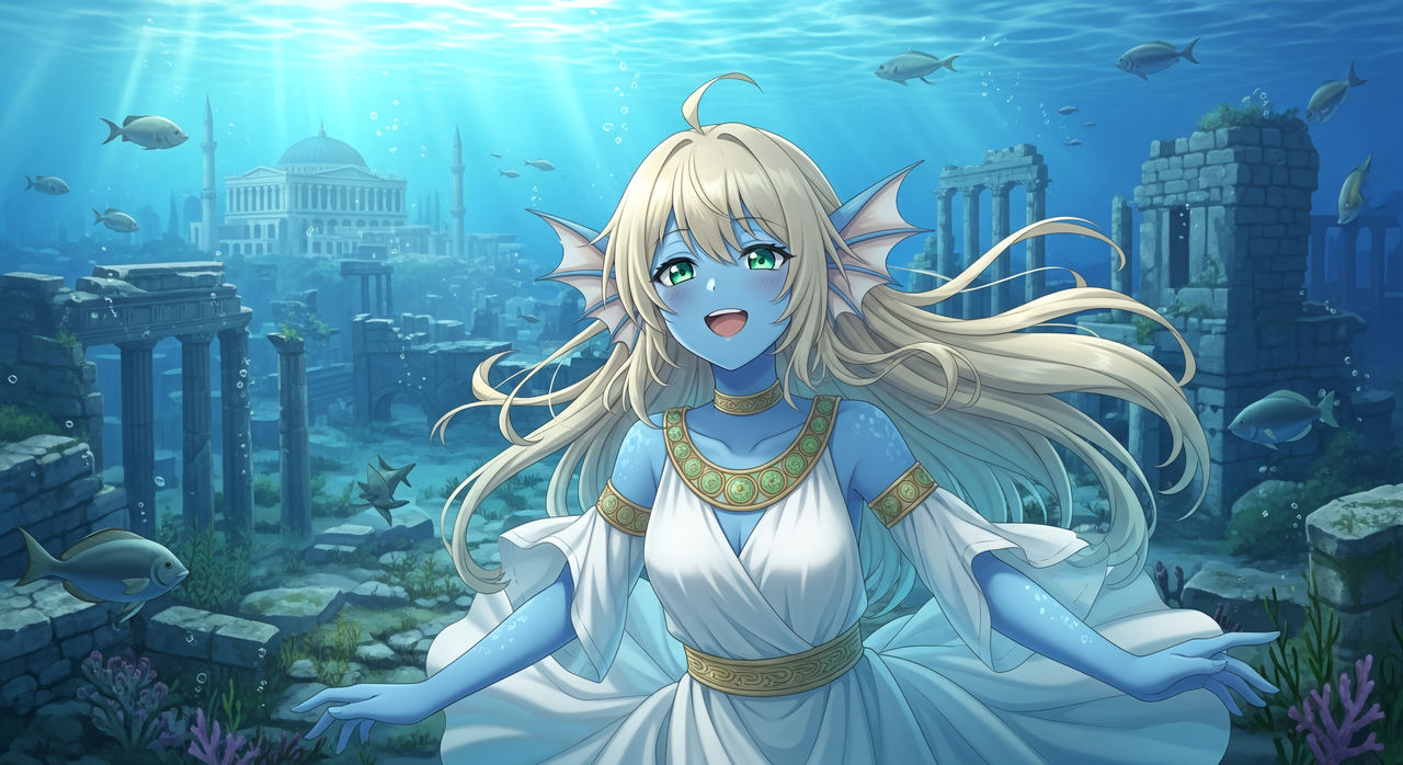 Merfolk Ryn Blue Skinned Merfolk Girl 2 by AlexArgentin on DeviantArt