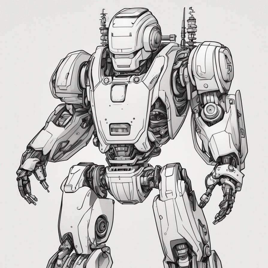 Robot style line art by AdrenalineGrafix on DeviantArt