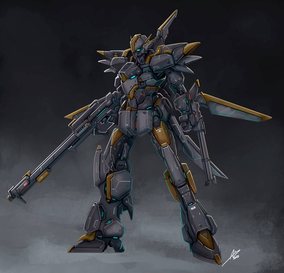 Mecha Rifle Commission: Sniper-mech by aiyeahhs on DeviantArt