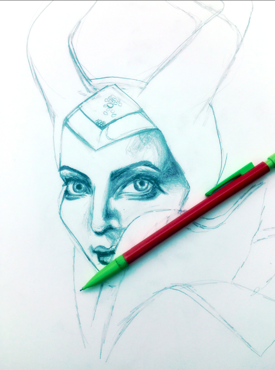 random maleficent sketch 1