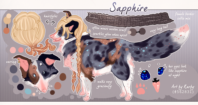 Sapphire the dog of night