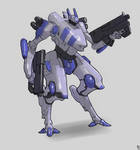 Sketch Commission- Assault Mecha by muzzoid