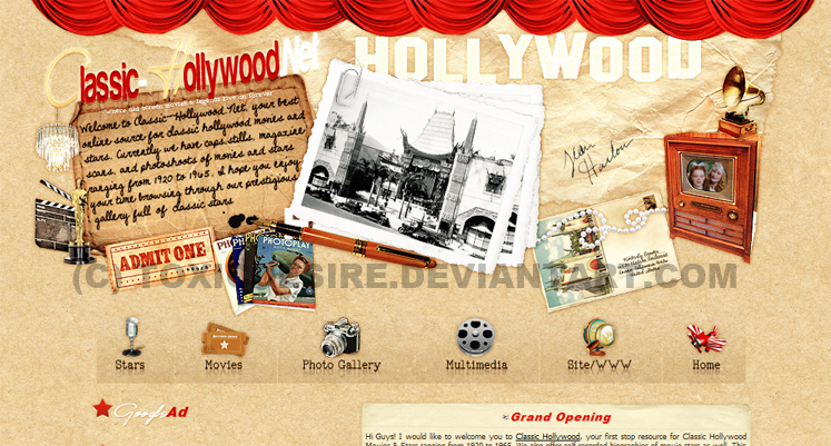 Classic Hollywood Layout