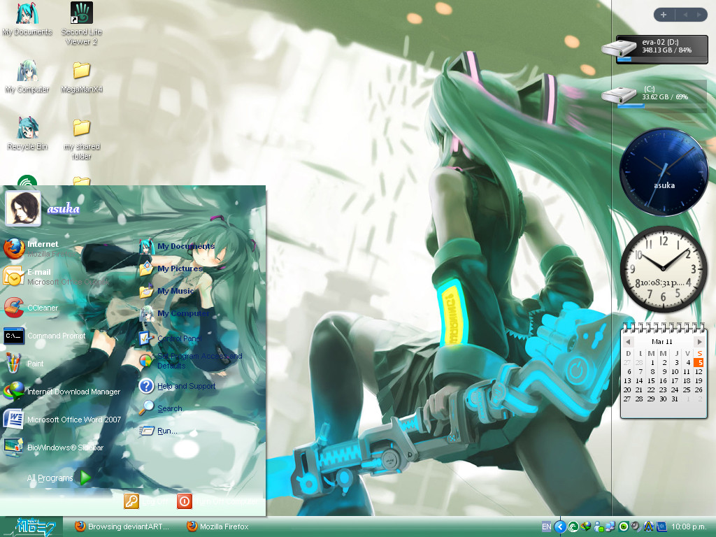 hatsune miku theme windows xp