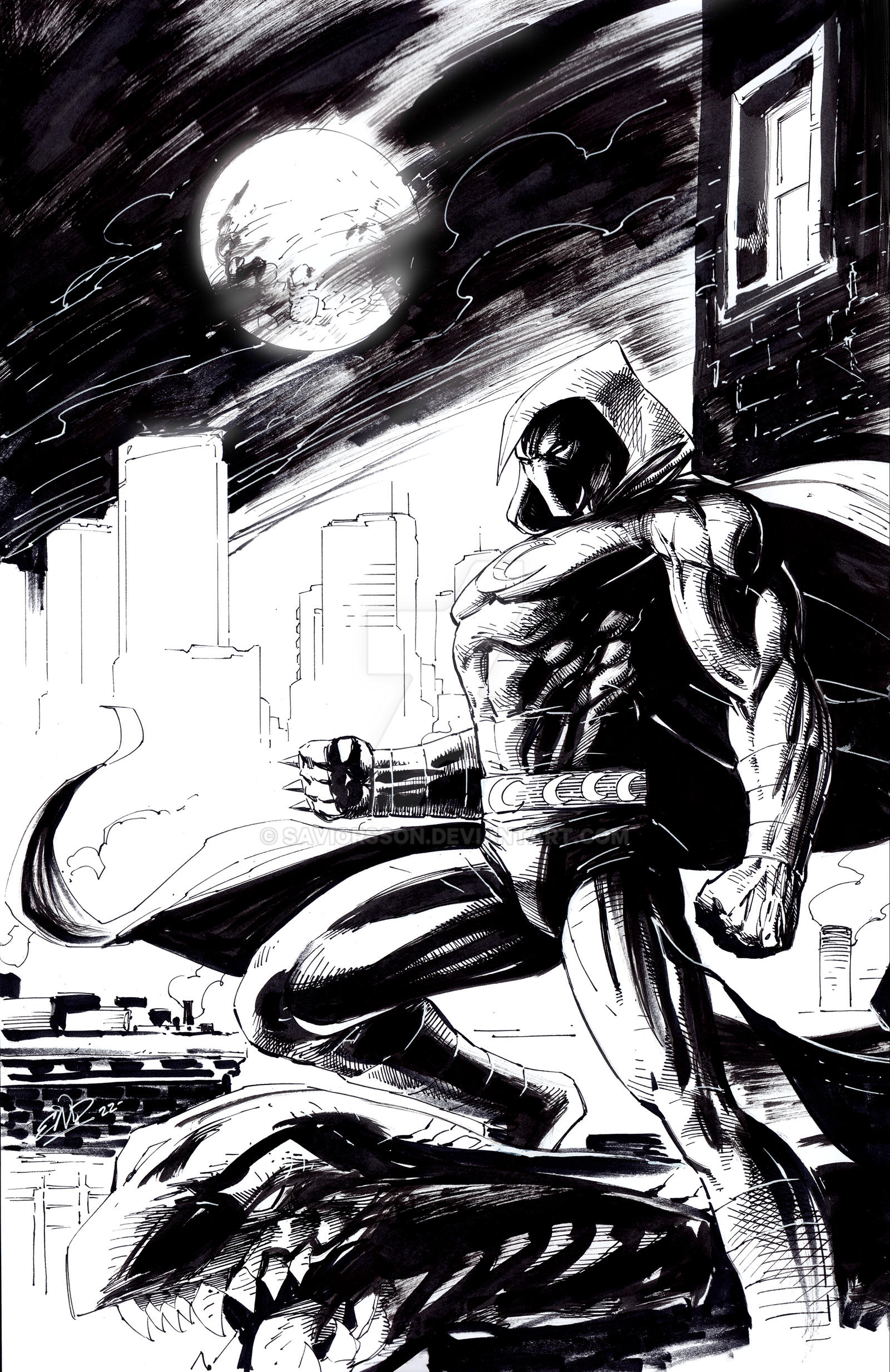 Moon Knight Inks MoonKnight inks 11x17 by SaviorsSon on DeviantArt