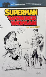 Superman Wonder Woman Sketchcover 