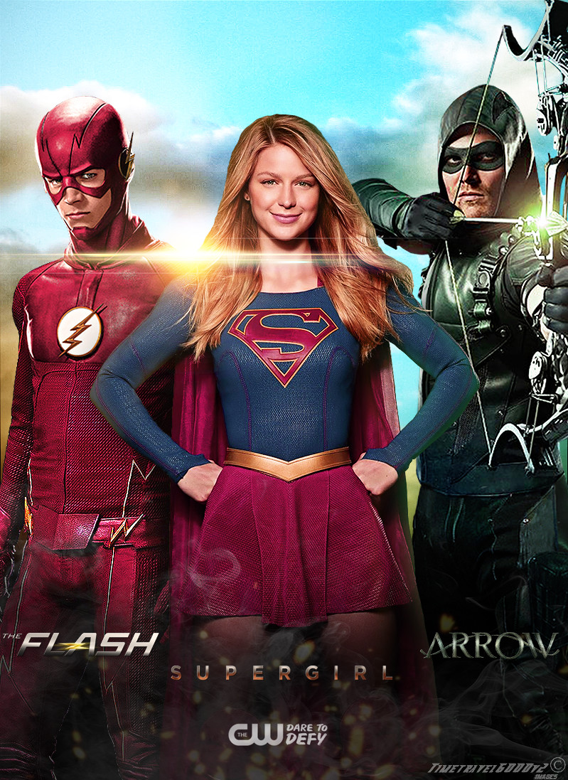 The Flash Supergirl Arrow CW Poster