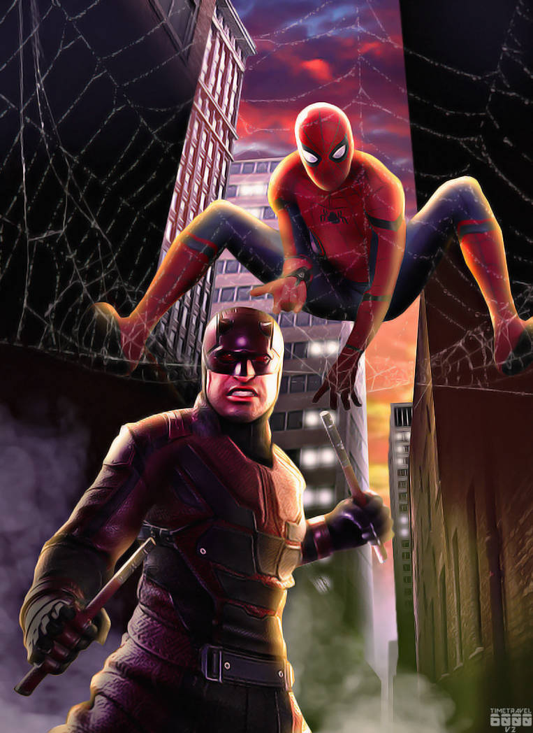 Daredevil and Spider-man Poster by Timetravel6000v2 on DeviantArt