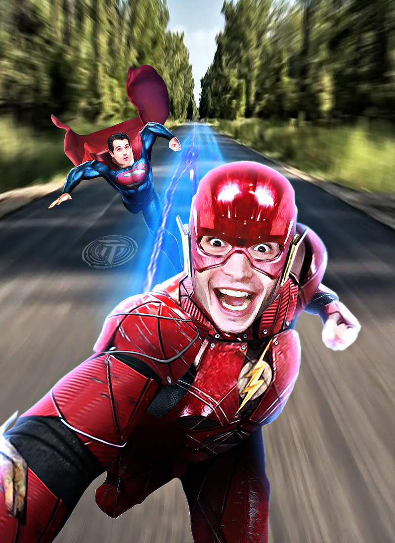 The Flash and Superman Selfie DCEU Version