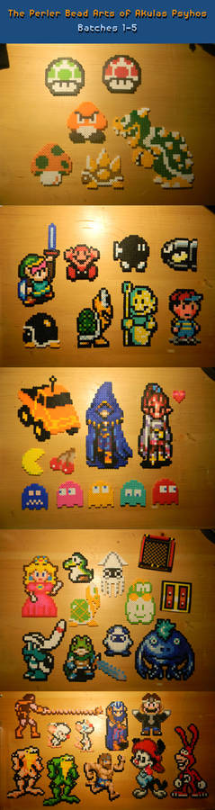 Pixel Bead Art Batches 1-5