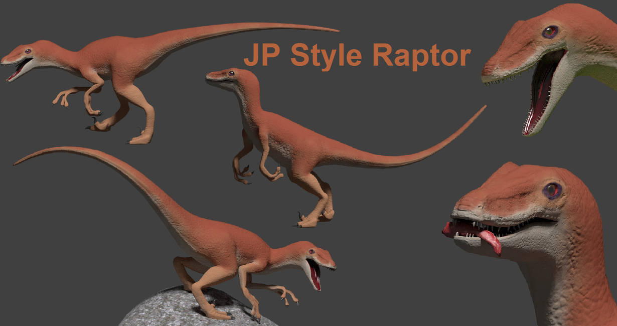 3D JP Style Raptor Render by Dinosaur-Freak on DeviantArt