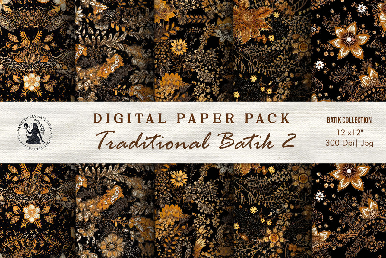 Traditional Batik Digital Paper Set by Faye-St on DeviantArt