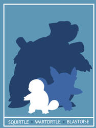 Pokemon Squritle - Blastoise Minimalist Poster