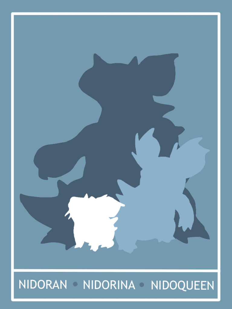 Pokemon Nidoran - Nidoqueen Minimalist Poster