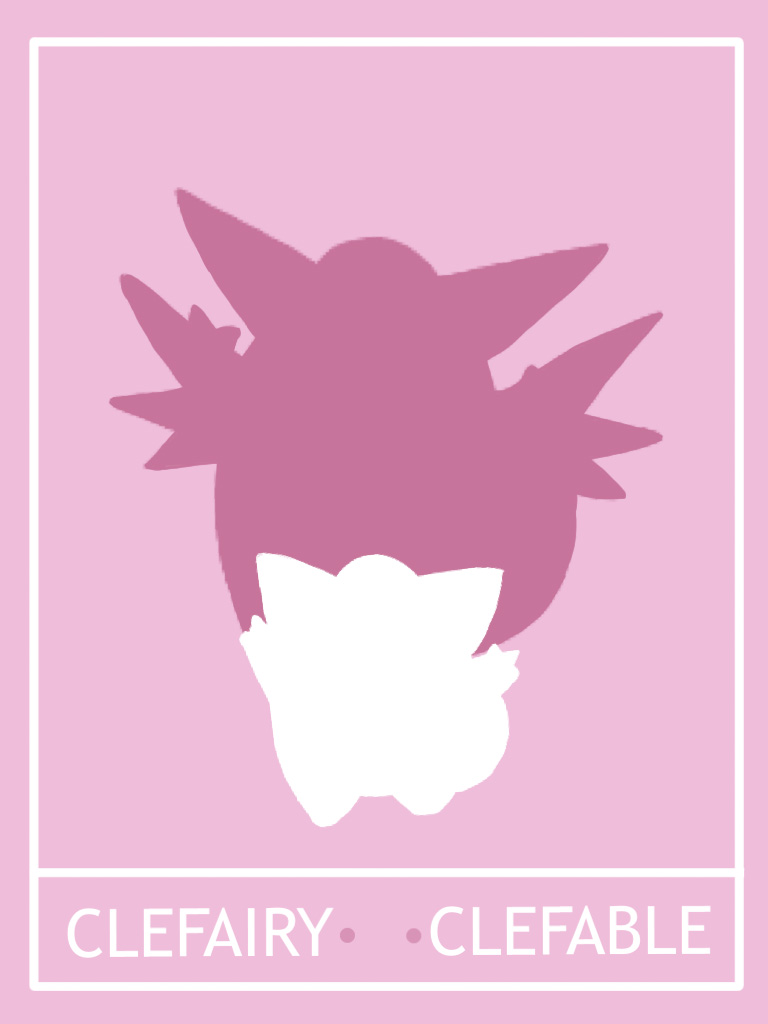 Pokemon Clefairy - Clefable Minimalist Poster