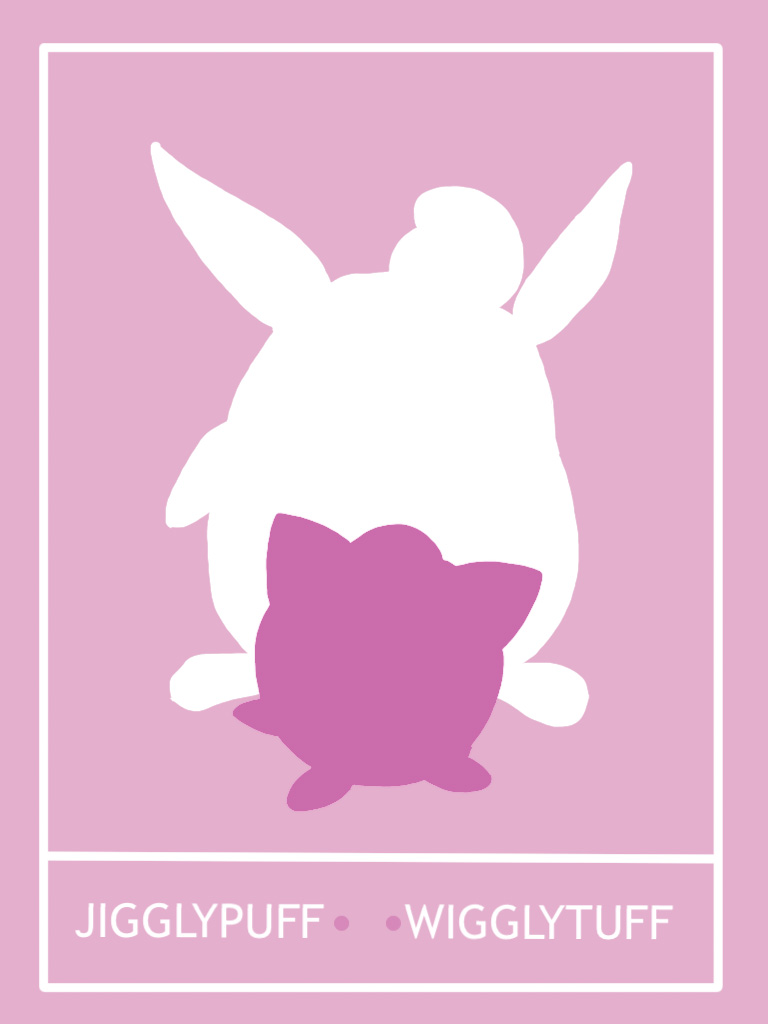 Pokemon Jigglypuff - Wigglypuff Minimalist Poster