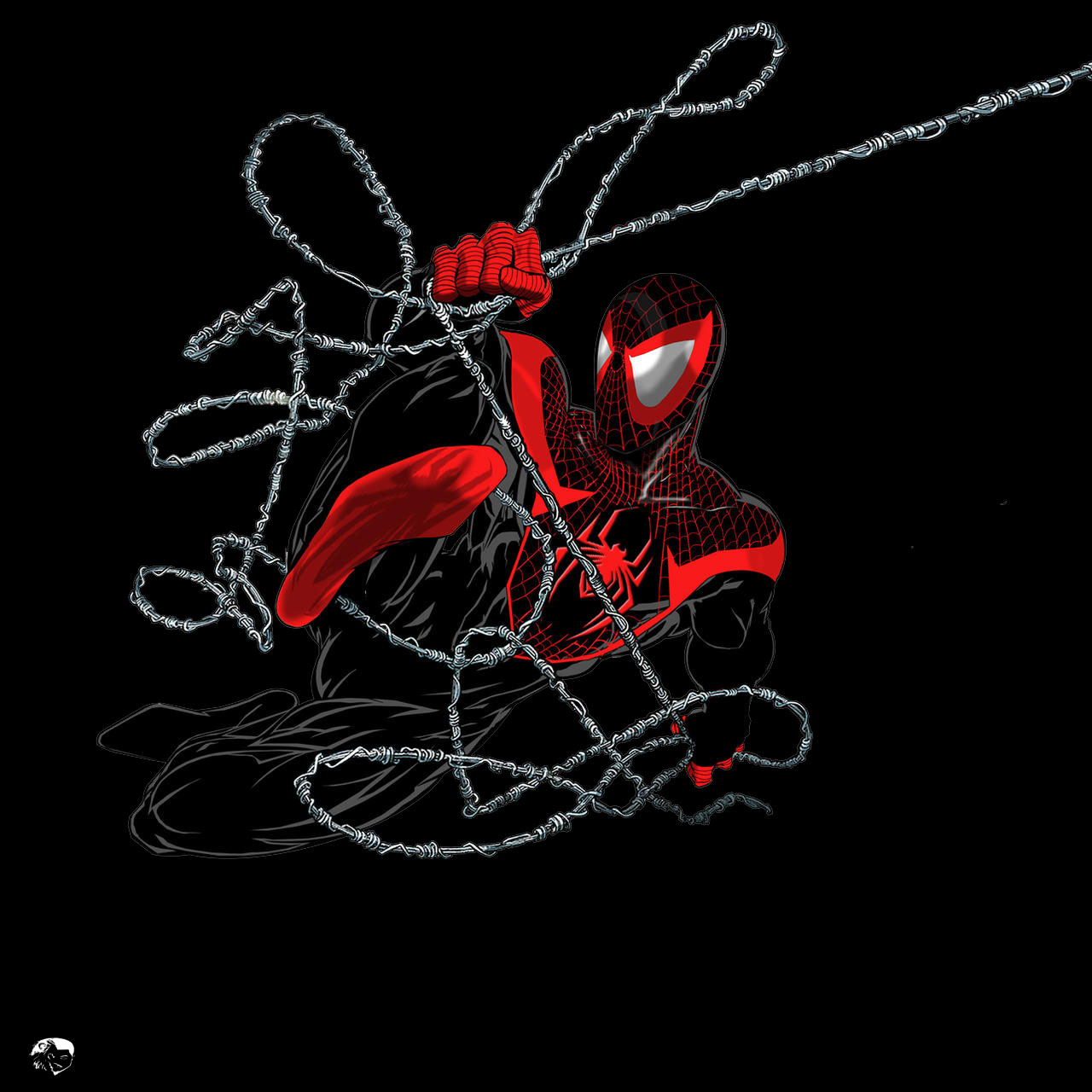 Spider Man Miles Morales Black Background by Blackliongraphix on DeviantArt