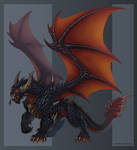 Black Eastern dragon by KhezuG
