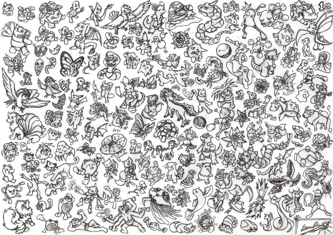 First 151 Pokemon by DarkecoNeonight on DeviantArt