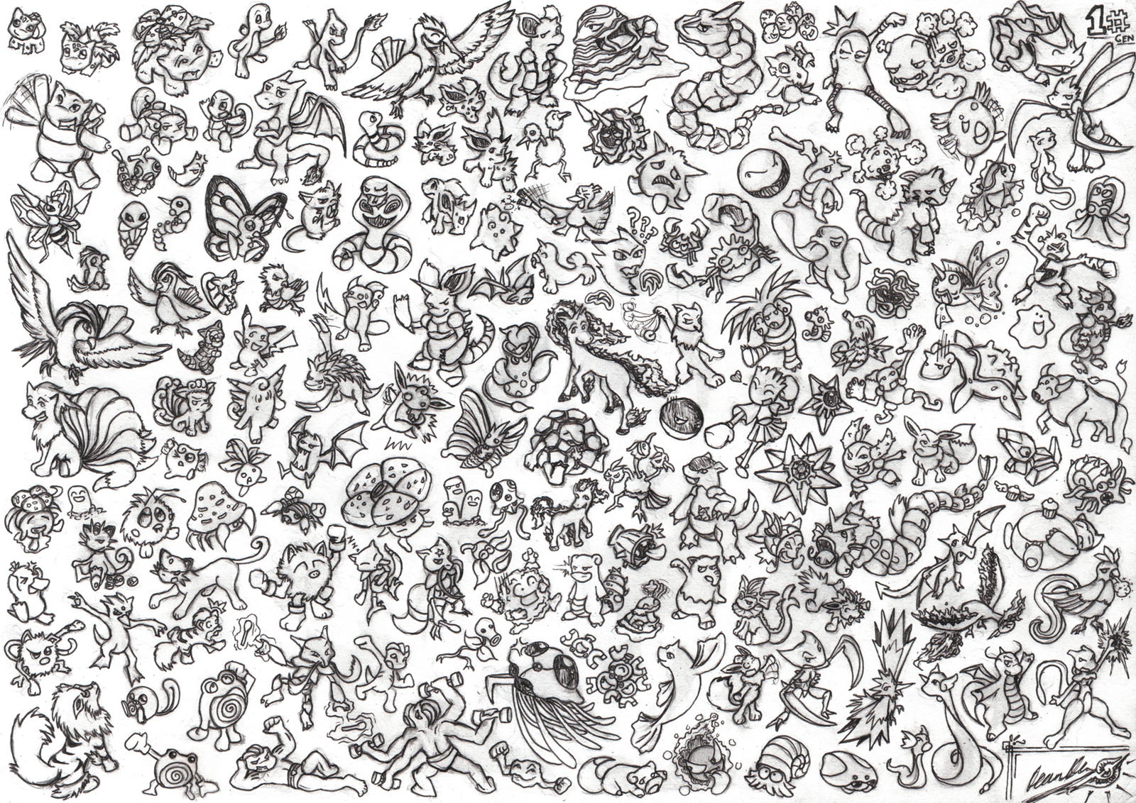 First 151 Pokemon by DarkecoNeonight on DeviantArt