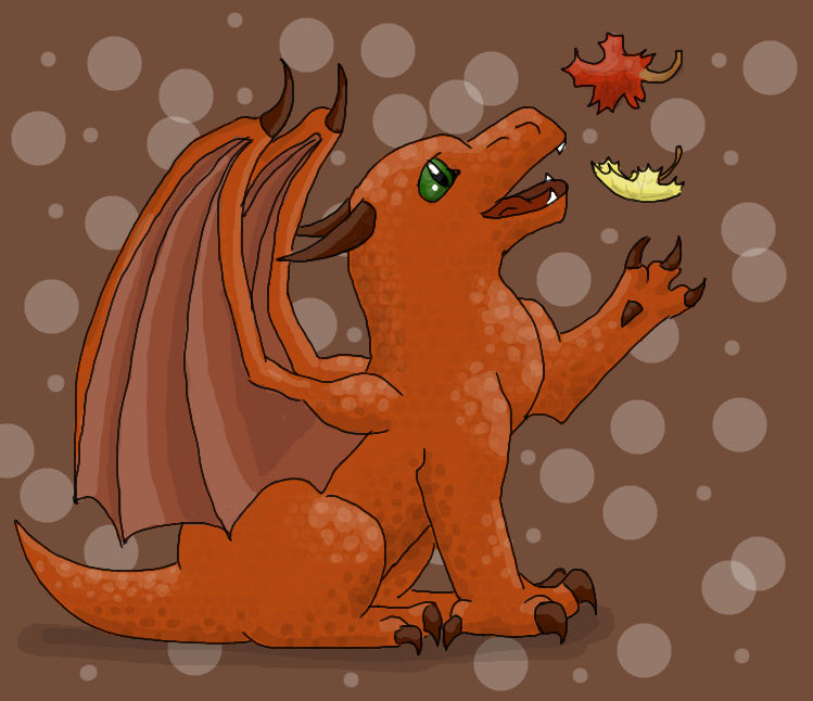 Fall Dragon Background Fall Dragon with background by Starrypoke on DeviantArt