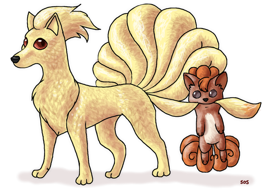 Ninetails and Vulpix