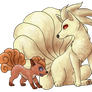 Ninetails and Vulpix quick paint