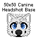 50x50 Canine Headshot Pixel Base