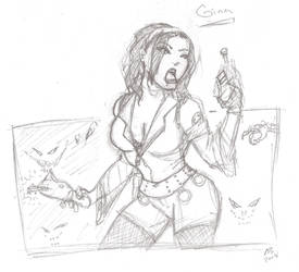 Sexy Ghostbuster - Gina Sketch