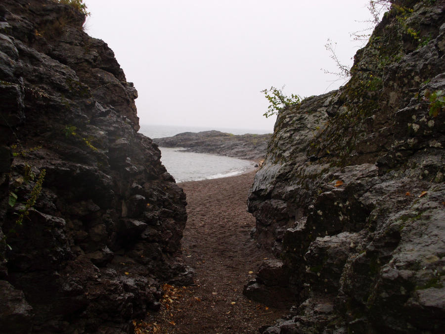 Through the rocks