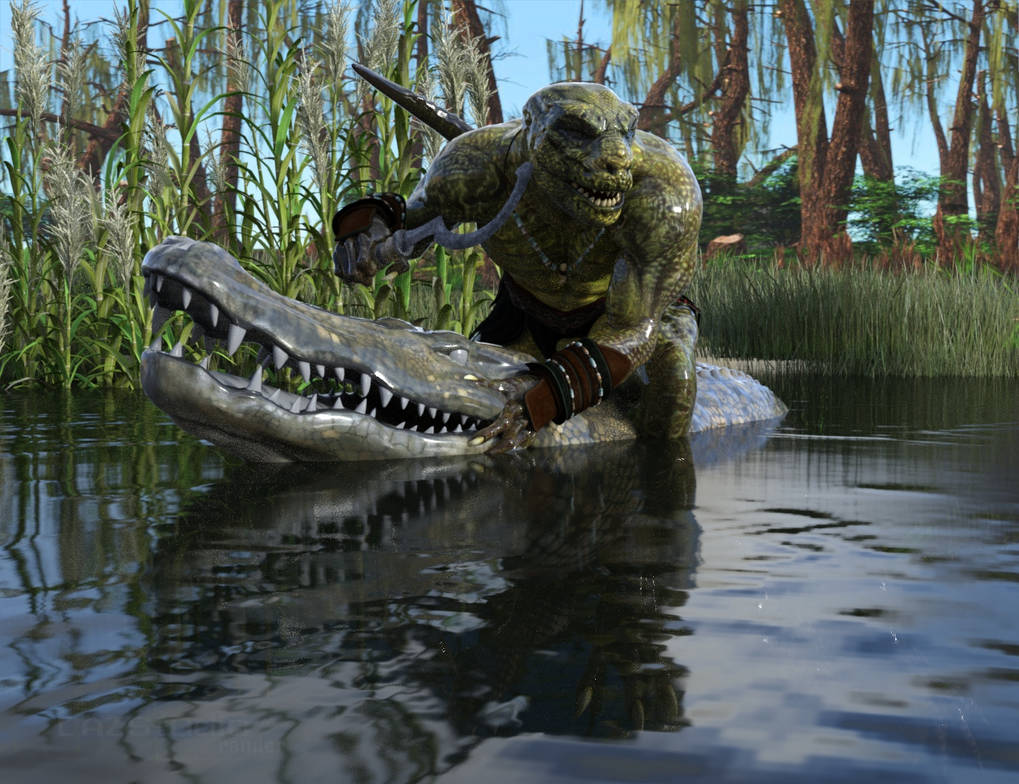 The Croc rider by Khryton on DeviantArt