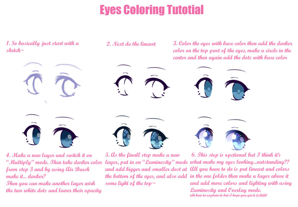 Eyes Coloring Tutorial + Sai file