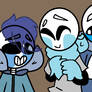 BLUE AND SANS' CHILD, BLAZE!!