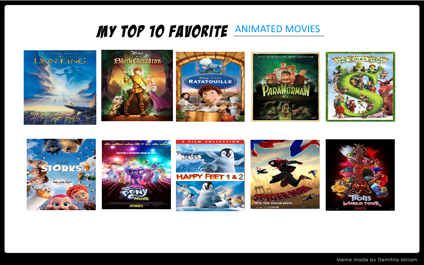 My Top 10 Favorite Animated Movies by lorddurion on DeviantArt My Top 10 Favorite Animated Movies by lorddurion on DeviantArt