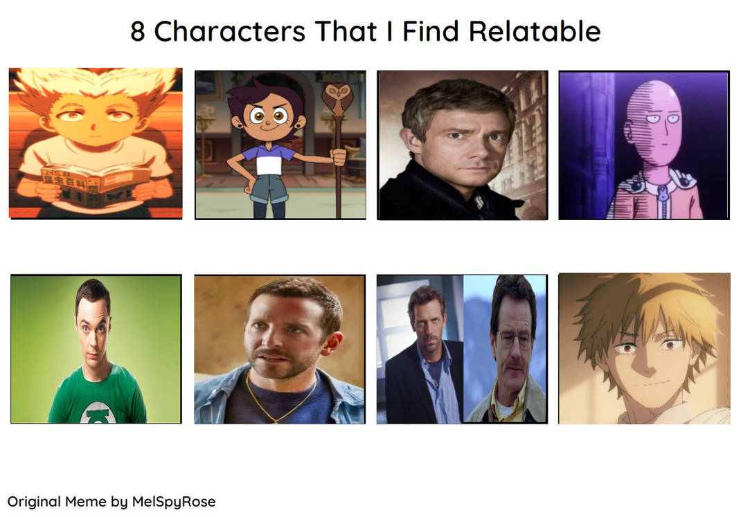 Relatable Characters Examples My 8 Characters That I Find Relatable by lorddurion on DeviantArt