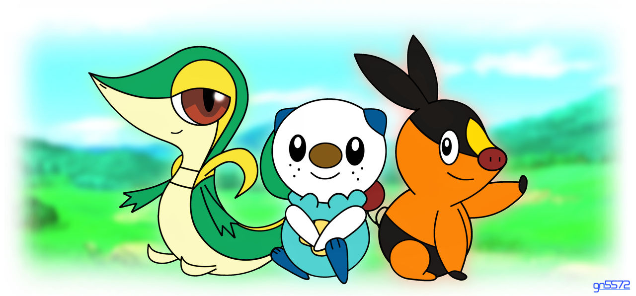 Black White Starters - Tepig, Oshawott, Snivy  Pokémon black and white, Black  pokemon, Pokemon starters