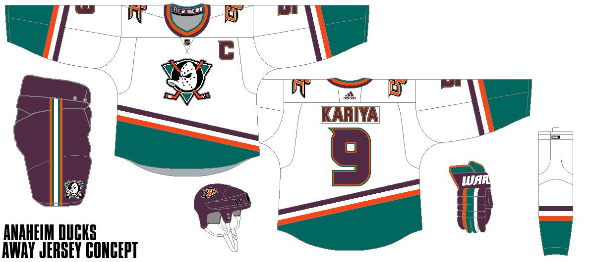 Made a few jersey concepts. Anyone else dying for a new home/away kit? : r/ AnaheimDucks