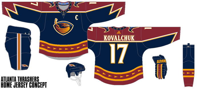Atlanta thrashers top home jersey
