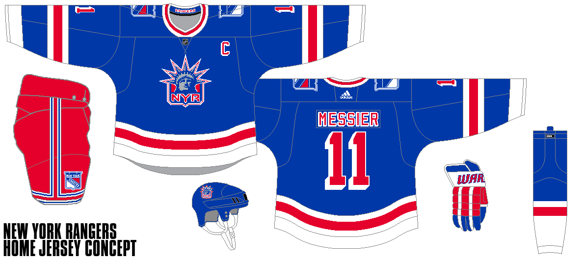 New York Rangers - Home Jersey Concept by Gojira5000 on DeviantArt