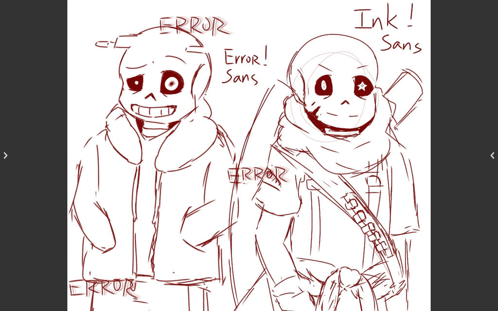 Error!Sans and Ink!Sans by Moonnight224 on DeviantArt