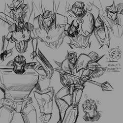 Transformers Prime Decepticon Sketches