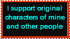 Original character support