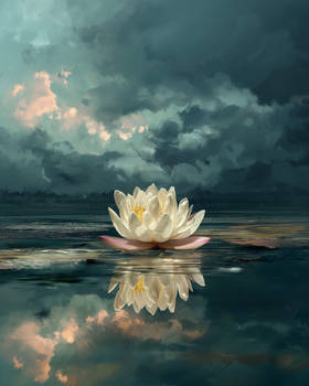 Lotus on a Stormy Day