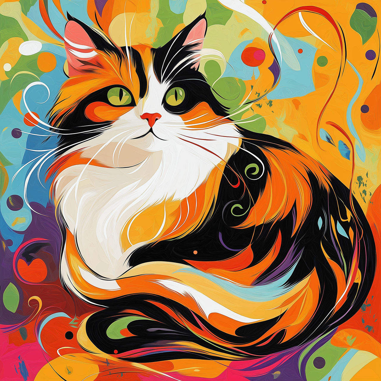 Calico Colorful Tale The Vibrant Calico by RachenaArt on DeviantArt