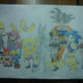 Bugs Bunny, Goku, Sonic, Bob Esponja y amigos