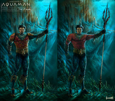 Jason Momoa as Aquaman Concept Art/ Costume Design