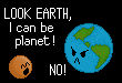 Pluto vs Earth pixel